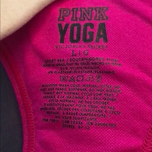 PINK VICTORIA’SECRET YOGA FUCHSIA SPORTS BRA - Picture 8 of 9